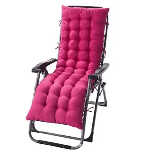 jaysydd lounge chaise cushion sun lounger mattress with non-slip back elastic sleeve for garden outdoor/indoor/sofa/tatami/car seat/bench fuchsia
