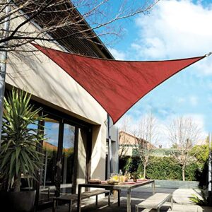 EAGLE PEAK Sun Shade Sail Triangle Canopy 16' x 16' x 16' UV Block Awning for Outdoor Patio Lawn Garden Backyard Deck (Terra)