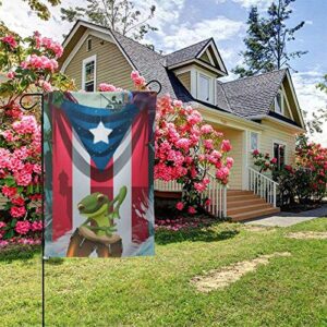 Home Decorative Garden Flag, Farmhouse Outdoor Small Flag Puerto Rico Frog Flag