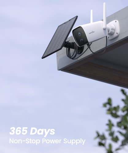 Security Cameras Wireless Outdoor,Wansview 2K 3MP Solar Camera Security Outdoor for Home with PIR Motion Detection & Siren, Night Vision,Works with Alexa,Outdoor Camera Wireless Solar/Battery Powered