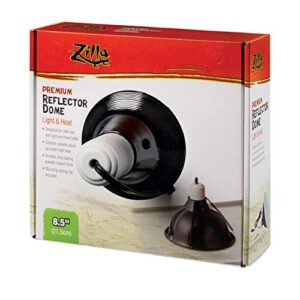 zilla pet reptile premium heat lamp reflector dome fixture, 8.5 inches