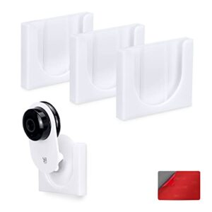 Wall Mount for YI Home (3 Pack) Security Camera - Adhesive Holder, No Hassle Bracket, Strong 3M VHB Tape, No Screws, No Mess Install (White) by Brainwavz