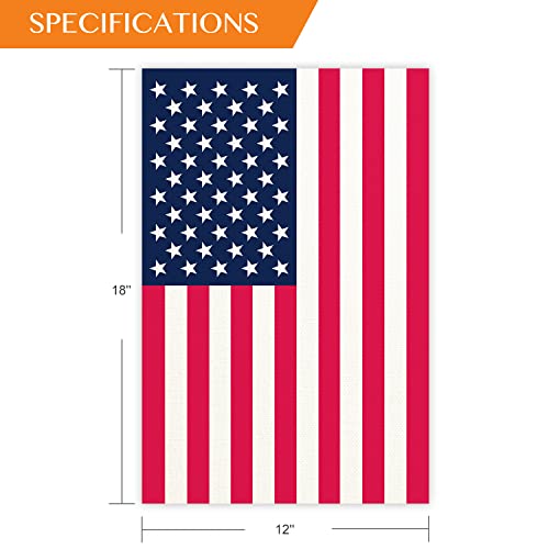 MingTa 2 Pack 4th of July American Flags Garden Flags 12x18 Double Sided Yard Flags for Outside Seasonal Outdoor Decor Vertical Burlap Decoration