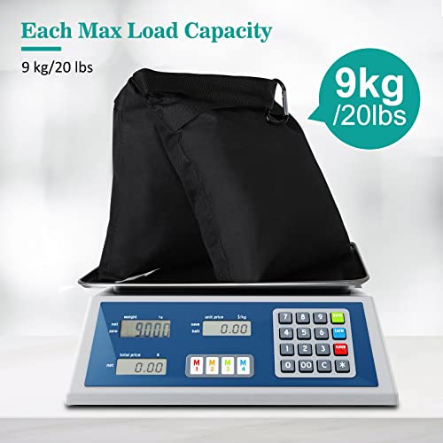 4 Packs Sandbags Weight Bags for Light Stand Photography Video Equipments, Heavy Duty Saddlebags for Backdrop Stand, Photo Tripod, Canopy, Pop up Tents, Umbrella Base, Fishing Chair, Picnic Table