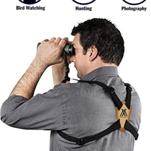 Trummul Binocular Harness Strap Best Chest Harness Strap for Hunters Photographers and Golfers (Black)