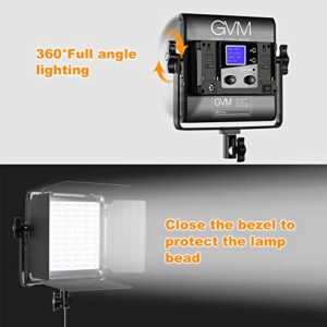 GVM RGB LED Video Light, 800D Studio Light with APP Control Lighting Kit Photography Light 1 Pack with 8 Kinds Scene Lights, 3200-5600K CRI 97 LED Panel Light for YouTube Studio, Video, Portrait