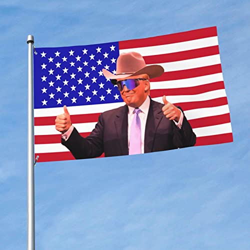 Cowboy America 2024 Flag 3x5 FT Home Outdoor Garden Yard Decoration Banner with 2 Brass Grommets