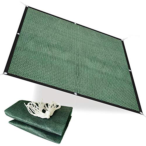 Alion Home 75% Sunblock Garden Net Sun Shade Plant Cover Durable Shade Net Screen for Garden, Greenhouse, Flower, Trees, Fence - Green (6' x 5')