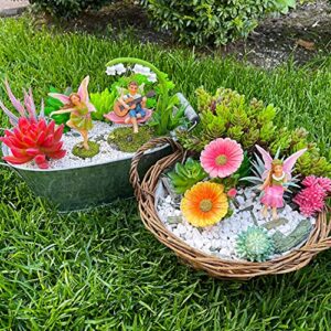 Mood Lab Fairy Garden - Dancing Swing Accessories Kit of 5 pcs - Miniature Garden Figurines Set - Outdoor or House Decor