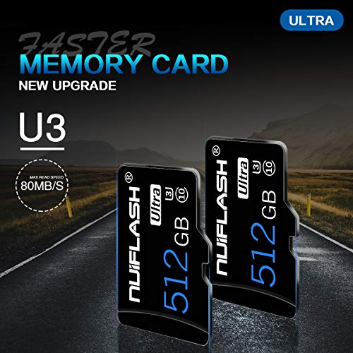 TF Card 512GB Micro SD Card 512GB Memory Card 512GB High Speed with A SD Card Adapter for Android Smart-Phones,Tablets,Camera,Drone,Dash Cam