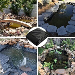 Inslat 20 Mil Pond Liner, 7x10 Ft Pond HDPE Skins Small Fish Pond Liners Rubber Pond Tarp Easy Cutting Underlayment for Fountains, Waterfall & Water Gardens