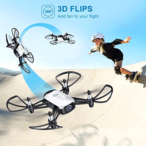 SEAREFR Drones for Kids Adults with 1080P HD Camera, WiFi Mini FPV Drone for Beginners, Toys Gifts for Boys Girls, RC Quadcopter Helicopter, 2 Batteries, Gravity Control, Gesture Control, 3D Flips, Waypoints Fly, Headless Mode, Altitude Hold, One Key Take