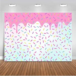 mocsicka donut backdrop donut birthday sweet one sprinkles party decorations photo backdrops donut grow up baby shower photography background (7x5ft)