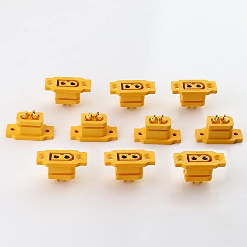 Amass 10 PCS XT60E-F Mountable XT60E Female Plug Connector for RC Drone Aircraft FPV Racing Drone