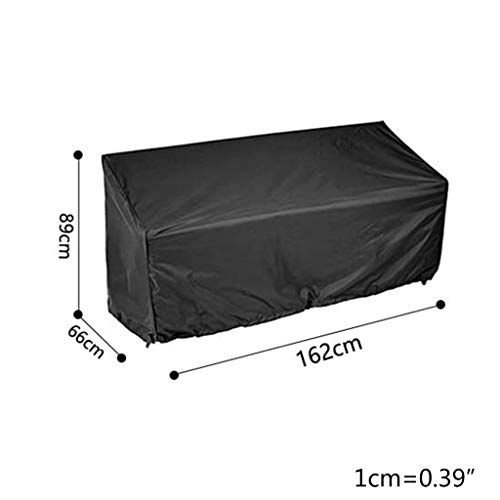 beerty Outside Furniture Covers - Garden Furniture Bench Cover 2/3/4 Seater Waterproof Anti-UV Heavy Duty Bench Protective Cover with Drawstring Cord and Storage Bag