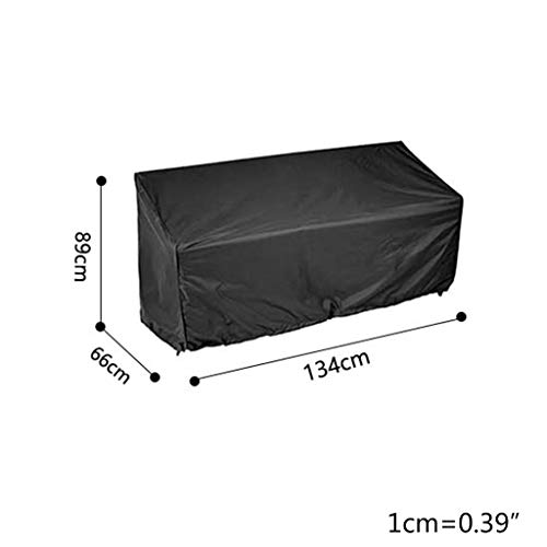 beerty Outside Furniture Covers - Garden Furniture Bench Cover 2/3/4 Seater Waterproof Anti-UV Heavy Duty Bench Protective Cover with Drawstring Cord and Storage Bag