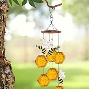 Sunset Vista Designs 93651 Country Garden Collection Wind Chime, Bee Honeycomb, 17-inch Height