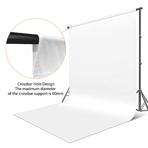 Hemmotop White Backdrop Background 10 x 20 ft White Backdrop Screen for Photography,Seamless White Photography Backdrop Background for Photo Video Studio