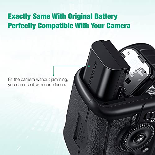 FirstPower LP-E6 LP-E6N Batteries and Dual USB Charger Compatible with Canon EOS 5D Mark II III IV, 5DS, 5DS R, 6D, 6D Mark II, 7D, 7D Mark II, 60D, 70D, 80D, 90D, R, R5, C700, XC10, XC15