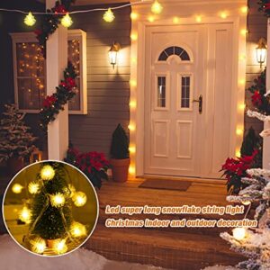 ACPOP String Lights,50 LED Outdoor Patio Lights，Christmas Hanging Light for Garden, Wedding Party,Camping,Yard,Bedroom,Home Decor(Warm White)