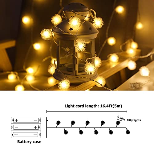 ACPOP String Lights,50 LED Outdoor Patio Lights，Christmas Hanging Light for Garden, Wedding Party,Camping,Yard,Bedroom,Home Decor(Warm White)