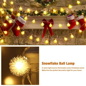 ACPOP String Lights,50 LED Outdoor Patio Lights，Christmas Hanging Light for Garden, Wedding Party,Camping,Yard,Bedroom,Home Decor(Warm White)