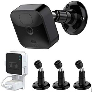 blink outdoor camera mount, 360 degree adjustable mount with blink sync module 2 outlet mount for all-new blink outdoor indoor security camera system (black, 3 pack)……