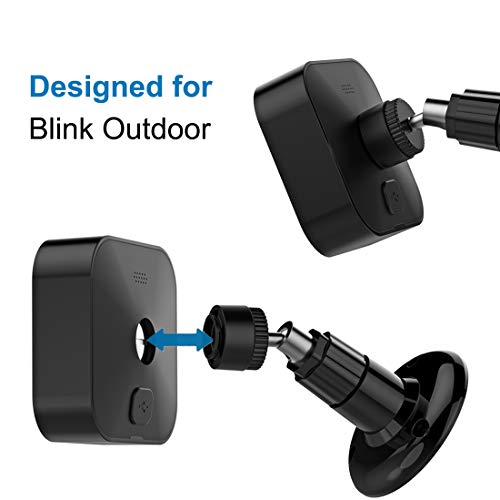 Blink Outdoor Camera Mount, 360 Degree Adjustable Mount with Blink Sync Module 2 Outlet Mount for All-New Blink Outdoor Indoor Security Camera System (Black, 3 Pack)……