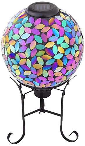 Alpine Corporation GRS122A-SLR Gazing Globe, 10" L x 10" W x 12" H with Stand: 17" H, Purple