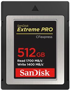 sandisk 512gb extreme pro cfexpress card type b – sdcfe-512g-gn4nn