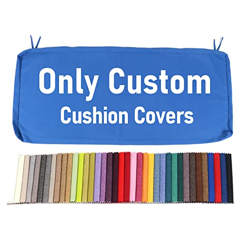 ROFIELTY Custom Cushion Covers, Patio Furniture Cushions Cover, Window Cushion Covers can be Replaced 70 + Colors to Choose from (Custom Cover,Custom Color)