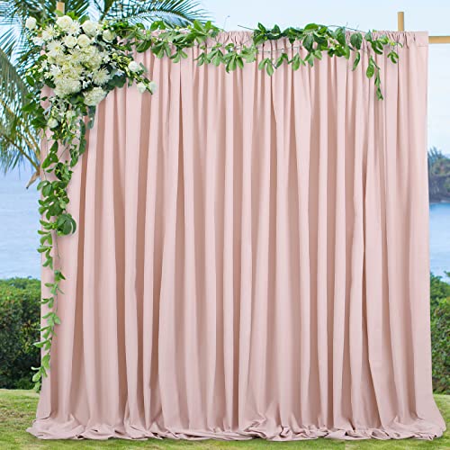 Pink Backdrop Curtains 2 Panels 5ft x 10ft Backdrops Curtains for Parties Mother`s Day Valentines 10ft x 10ft