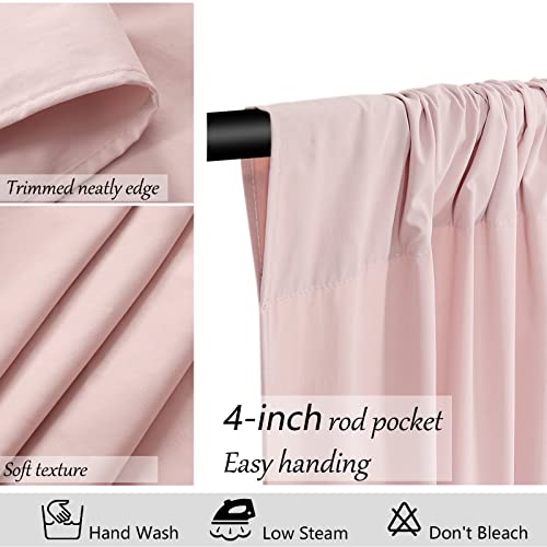 Pink Backdrop Curtains 2 Panels 5ft x 10ft Backdrops Curtains for Parties Mother`s Day Valentines 10ft x 10ft