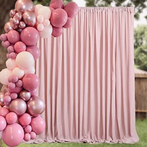 Pink Backdrop Curtains 2 Panels 5ft x 10ft Backdrops Curtains for Parties Mother`s Day Valentines 10ft x 10ft