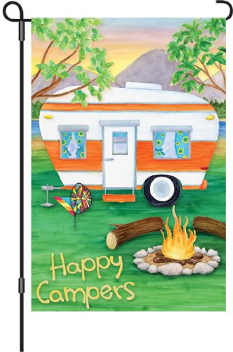 Premier 51093 Garden Premier Soft Flag, Happy Campers, 12 by 18-Inch