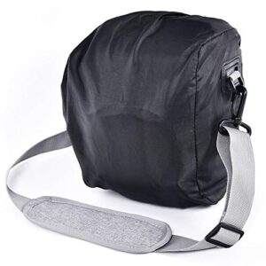 FOSOTO Compact DSLR Camera Bag Shoulder Crossbody Case Compatible for Canon EOS Rebel T6 T7 T8i T100 SL3 XTi 4000D 2000D Nikon D5600 D3400 D3500 Pentax K-70 Olympus E-M10 with Waterproof Rain Cover