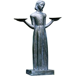 potina outdoor garden sculpture – savannah’s bird girl statue (small – 15″)