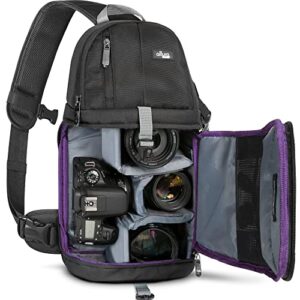altura photo camera sling bag dslr camera bag – camera backpack for canon, nikon, sony & gopro bag – crossbody camera bag for photographers – camera accessories camera bag
