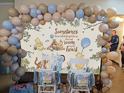 Classic Bear and Friends Photography Backdrop Newborn Baby Shower Decoration Background Boys Girls Birthday Party Backdrop Studio Props 7x5ft