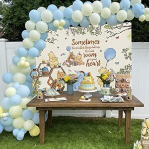 Classic Bear and Friends Photography Backdrop Newborn Baby Shower Decoration Background Boys Girls Birthday Party Backdrop Studio Props 7x5ft