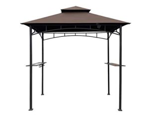 apex garden replacement canopy top can only fit for model #l-gz238pst-11 8′ x 5’ bamboo look bbq grill gazebo (canopy top only) (brown)