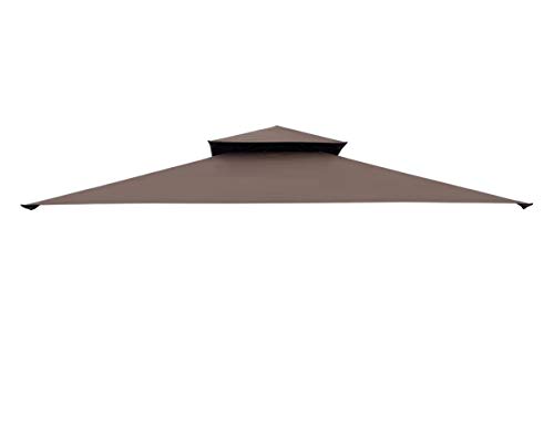 APEX GARDEN Replacement Canopy Top CAN ONLY FIT for Model #L-GZ238PST-11 8' X 5’ Bamboo Look BBQ Grill Gazebo (Canopy Top Only) (Brown)