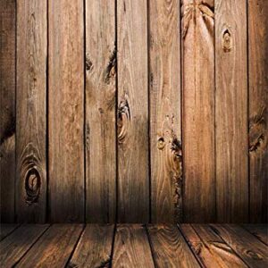 MEHOFOTO Vintage Rustic Dark Brown Wood Photo Studio Booth Backdrop Props Vinyl Newborn Baby Photoshoot Portrait Background for Photography 5x7ft