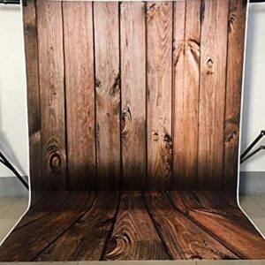 MEHOFOTO Vintage Rustic Dark Brown Wood Photo Studio Booth Backdrop Props Vinyl Newborn Baby Photoshoot Portrait Background for Photography 5x7ft