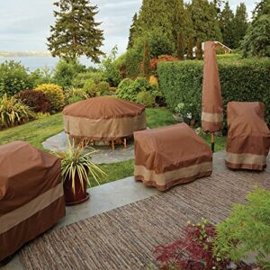 Duck Covers Ultimate Waterproof 84 Inch Patio Chaise Lounge Chair Cover, Patio Furniture Covers, Mocha Cappuccino