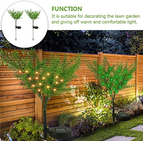 Solar Garden Lights Solar Garden Light Tree Outdoor: Garden Patio Yard and Decorative Sun Flickering Tree Led Stake Light Flower for 2 Pieces