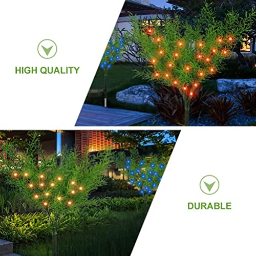 Solar Garden Lights Solar Garden Light Tree Outdoor: Garden Patio Yard and Decorative Sun Flickering Tree Led Stake Light Flower for 2 Pieces