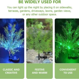 Solar Garden Lights Solar Garden Light Tree Outdoor: Garden Patio Yard and Decorative Sun Flickering Tree Led Stake Light Flower for 2 Pieces