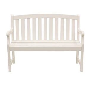 decor therapy marley 2-seat outdoor bench, white
