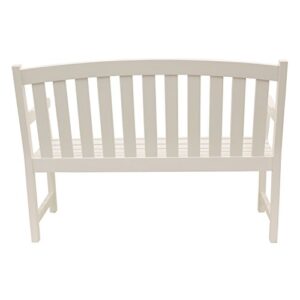 Decor Therapy Marley 2-Seat Outdoor Bench, White